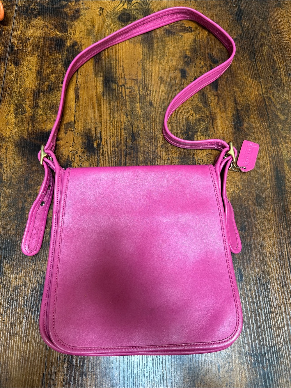 Vintage Coach Legacy 9914 Studio Flap Bag in Bright Pink